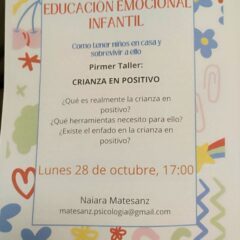 PRIMER «TALLER DE EDUCACION EMOCIONAL INFANTIL» curso 24/25